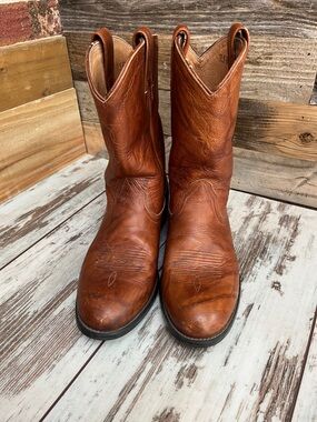 Ariat Women’s Heritage Roper Marbled Brown Leather Boots 7.5B Style 14503